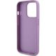 7. Etui Guess Leather 4G Stamped na iPhone 15 Pro - fioletowe