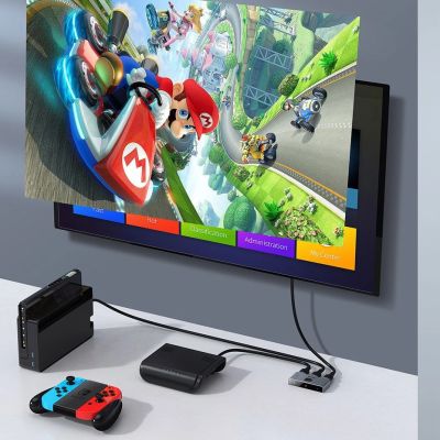 14. Baseus dwukierunkowy przełącznik rozdzielacz splitter switcher HDMI - 2x HDMI 4K / 30 Hz szary (CAHUB-BC0G)