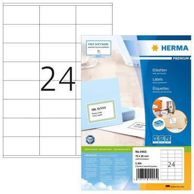 HERMA 4453 etykiet do nadruku Biały Samoprzylepne etykiety do drukowania