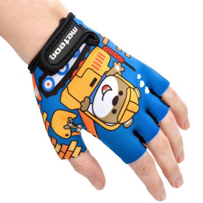 3. Rękawiczki rowerowe Meteor Teddy Builder Junior 26184-26185-26186