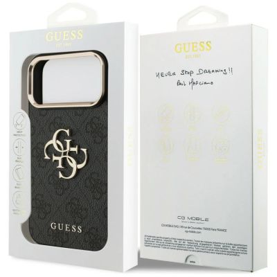 8. Etui Guess 4G Big 4G Classic Logo na iPhone 17 Pro Max / 18 Pro Max - czarno-złote