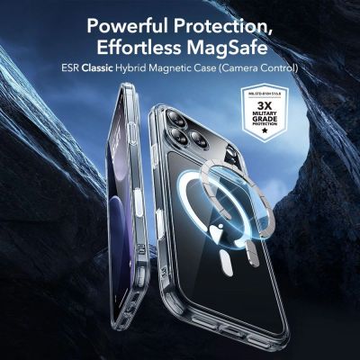 2. Zestaw ESR Classic Hybrid MagSafe + Szkło hartowane na iPhone 17 Pro - przezroczyste