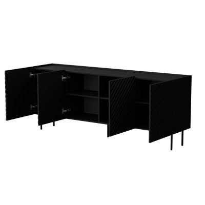 2. Komoda 4D LUCCA 200x40x80 czarny