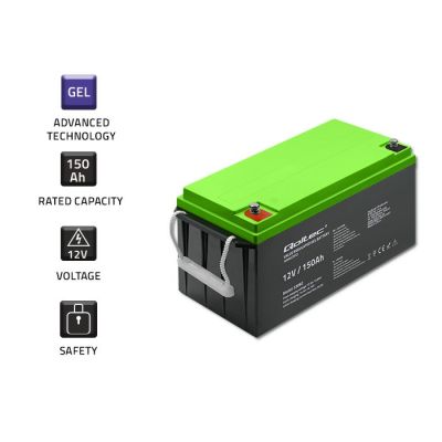 3. QOLTEC AKUMULATOR ŻELOWY 12V | 150AH | GEL
