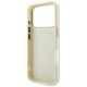 7. Etui Guess Saffiano Peony & Ring MagSafe na iPhone 18 Pro / 17 Pro - beżowe
