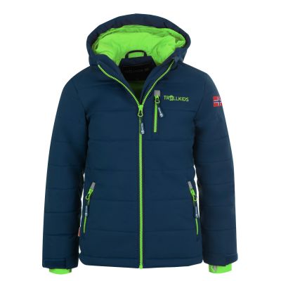 Kurtka narciarska dziecięca Trollkids Kids Hemsedal Snow Jacket XT navy z odblaskami granatowa (513-100)