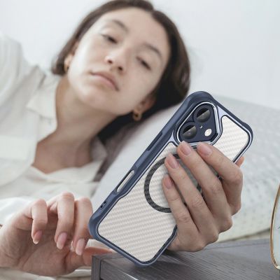9. Etui silikonowe Leading Series MagSafe do iPhone 16 Plus - niebieskie