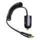 2. Ładowarka samochodowa Baseus Tiny Star 30W z wbudowanym spiralnym kablem USB-C - czarna
