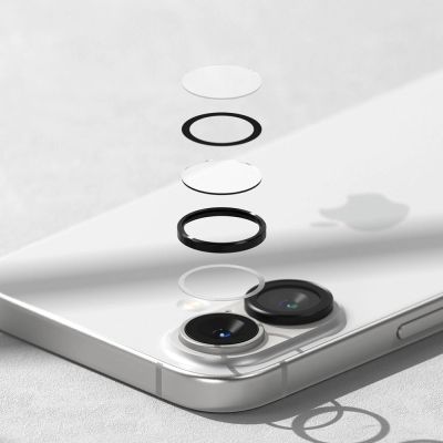 5. Ochronne nakładki Ringke Camera Frame Protector 2-pack na iPhone 16 / 16 Plus - czarny