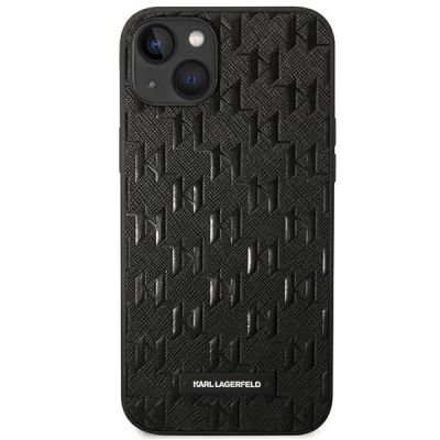 3. Etui Karl Lagerfeld Saffiano Mono Metal Logo na iPhone 14 Plus - czarne