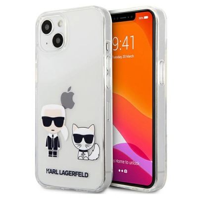 Etui Karl Lagerfeld Transparent Karl & Choupette na iPhone 13 mini - przezroczyste
