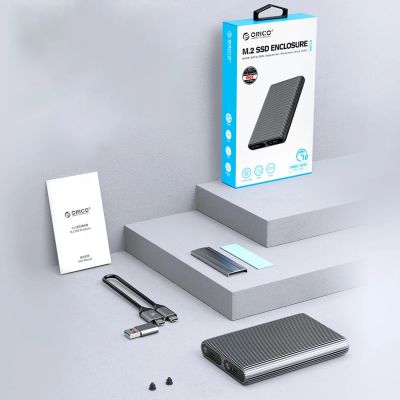 6. Kieszeń dyskowa podwójna Orico AM2C3-2N na dwa dyski M.2 NVME USB-C 3.2 10Gb/s - szara