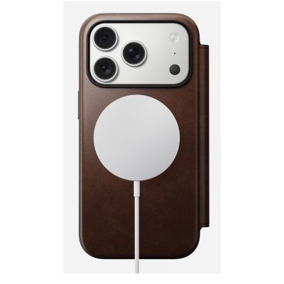 3. Nomad Modern Leather Folio pokrowiec na telefon komórkowy 16 cm (6.3") Brązowy