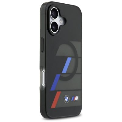 4. Etui BMW M IML Metal Buttons Tricolor Lines MagSafe na iPhone 17 - czarne