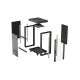 20. LANBERG SZAFA INSTALACYJNA RACK STOJĄCA 19" 24U 600X800 CZARNA DRZWI PRZESZKLONE LCD (FLAT PACK) V2