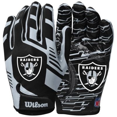 3. Wilson NFL Stretch Fit Receivers Gloves WTF9326LV Czarne One size