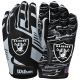 3. Wilson NFL Stretch Fit Receivers Gloves WTF9326LV Czarne One size