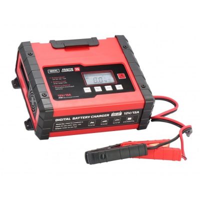 Prostownik PRAKTIK CHARGER 15 LCD, napięcie ładowania: 12 V IDEAL, prąd ładowania: 2/8/15A, napięcie zasilania: 230V, rodzaj akumulatora: AGM/EFB/GEL/MF/WET