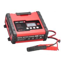 Prostownik PRAKTIK CHARGER 15 LCD, napięcie ładowania: 12 V IDEAL, prąd ładowania: 2/8/15A, napięcie zasilania: 230V, rodzaj akumulatora: AGM/EFB/GEL/MF/WET