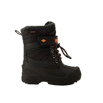 Lee Cooper buty zimowe dziecięce śniegowce czarne ocieplane na rzep