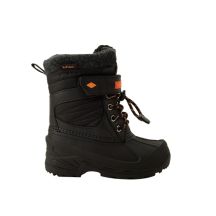 Lee Cooper buty zimowe dziecięce śniegowce czarne ocieplane na rzep