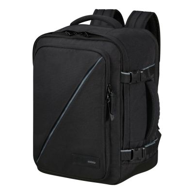 2. American Tourister Casual Backpack Ms plecak Plecak turystyczny Czarny Przetworzony politereftalan etylenu (rPET)