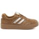 2. Skórzane sneakrsy damskie na platformie camel S.Barski  LR62-7107