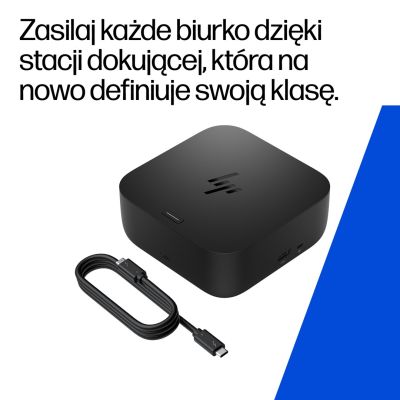 13. Stacja dokująca + zasilacz HP USB-C Dock G6 100W czarna 9X3V1UT#ABB