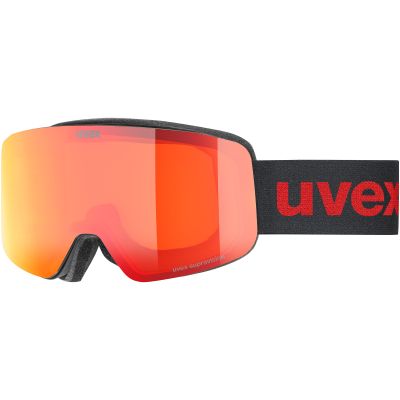 2. Gogle narciarskie dla dzieci Uvex pwdr FM - black/red/orange/clear