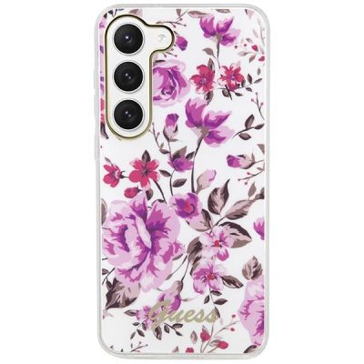 3. Etui Guess Flower Collection na Samsung Galaxy S23 - białe