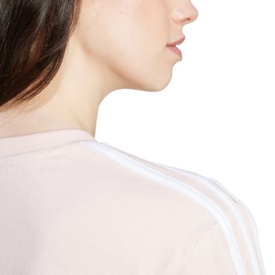 10. Koszulka adidas Essentials 3-Stripes Single Jersey Crop Top W IY4227