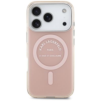 3. Etui Karl Lagerfeld IML Karl RSG Logo MagSafe do iPhone 17 Pro - różowe