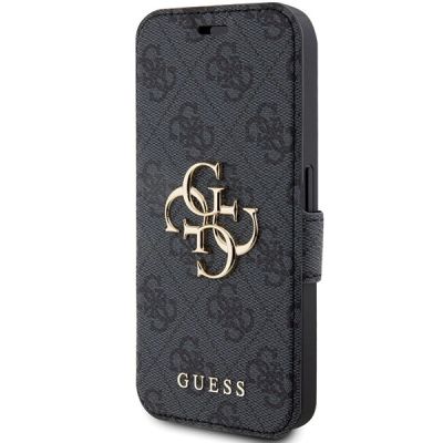 2. Etui Guess 4G Metal Logo na iPhone 15 Pro - szare