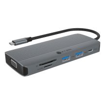 ICY BOX IB-DK4040a-CPD Przewodowa USB 3.2 Gen 1 (3.1 Gen 1) Type-C Aluminium, Srebrny