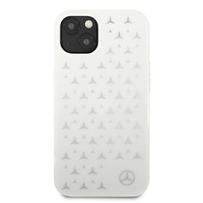 3. Etui Mercedes Silver Stars Pattern na iPhone 13 - białe