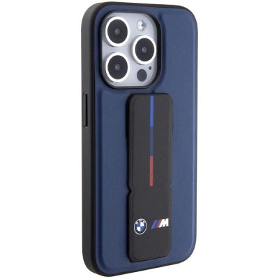 5. Etui BMW M Grip Stand Bicolor na iPhone 15 Pro - granatowe