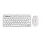 2. Logitech 920-012240 klawiatura Dołączona myszka Uniwersalne RF Wireless + Bluetooth QWERTY Amerykański międzynarodowy Biały