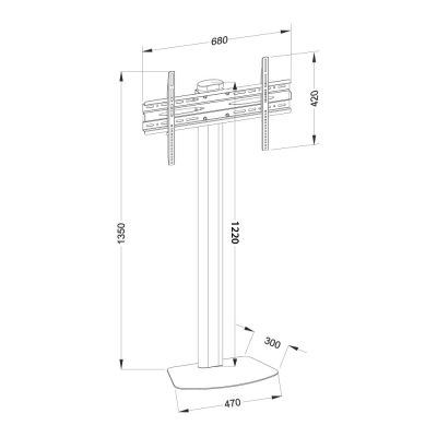 3. TECHLY STOJAK PODŁOGOWY TV LED/LCD 32-55 CALI 40KG