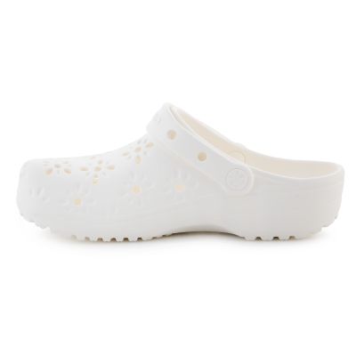 4. Crocs Classic Floral Cut Out Clog 210927-0WV Chalk