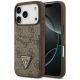 Etui Guess 4G nauble Card Triange na iPhone 18 Pro / 17 Pro - brązowe