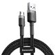5. Baseus Cafule Cable wytrzymały nylonowy kabel przewód USB / micro USB 2A 3M czarno-szary (CAMKLF-HG1)