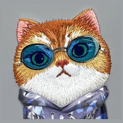 9. Etui Nimmy Glasses Cool Cat na iPhone 16 - szare