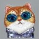 9. Etui Nimmy Glasses Cool Cat na iPhone 16 - szare