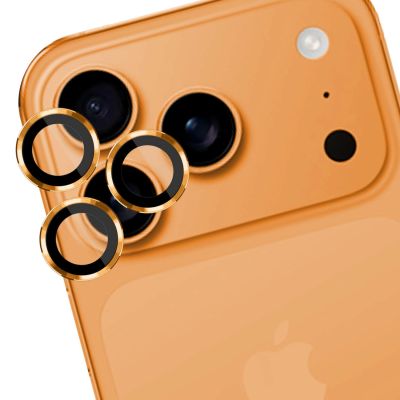 6. Szkło hartowane na obiektyw aparatu 3mk Lens Protection Pro do iPhone 17 Pro / 17 Pro Max - pomarańczowe