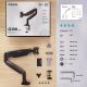 2. ONKRON Uchwyt biurkowy do monitora 13-32"czarny G100-B