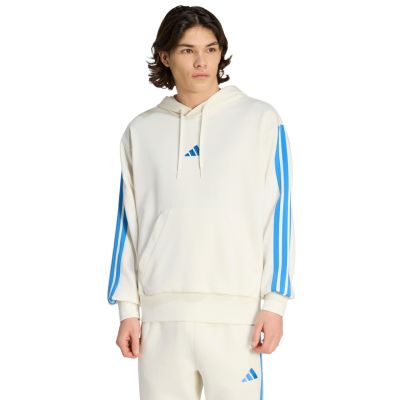 Bluza męska adidas Essentials 3-Stripes French Terry Hoodie kremowa KD4901