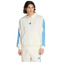 Bluza męska adidas Essentials 3-Stripes French Terry Hoodie kremowa KD4901