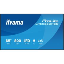 iiyama LH6566UHSB-B1AG signage display Płaski panel Digital Signage 165,1 cm (65") LCD Wi-Fi 800 cd/m2 4K Ultra HD Czarny Procesor wbudowany Android 24/7