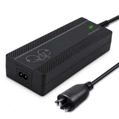 8. Qoltec Szybka Ładowarka do roweru skutera elektrycznego 36V | 42V | 4A |wtyczka Bosch + kabel zasilający