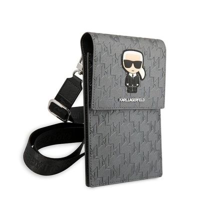 3. Torebka Karl Lagerfeld Ikonik Karl Monogram Patch - srebrna